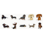 Cartoon Daschund Stickers 10's - Sold Assorted